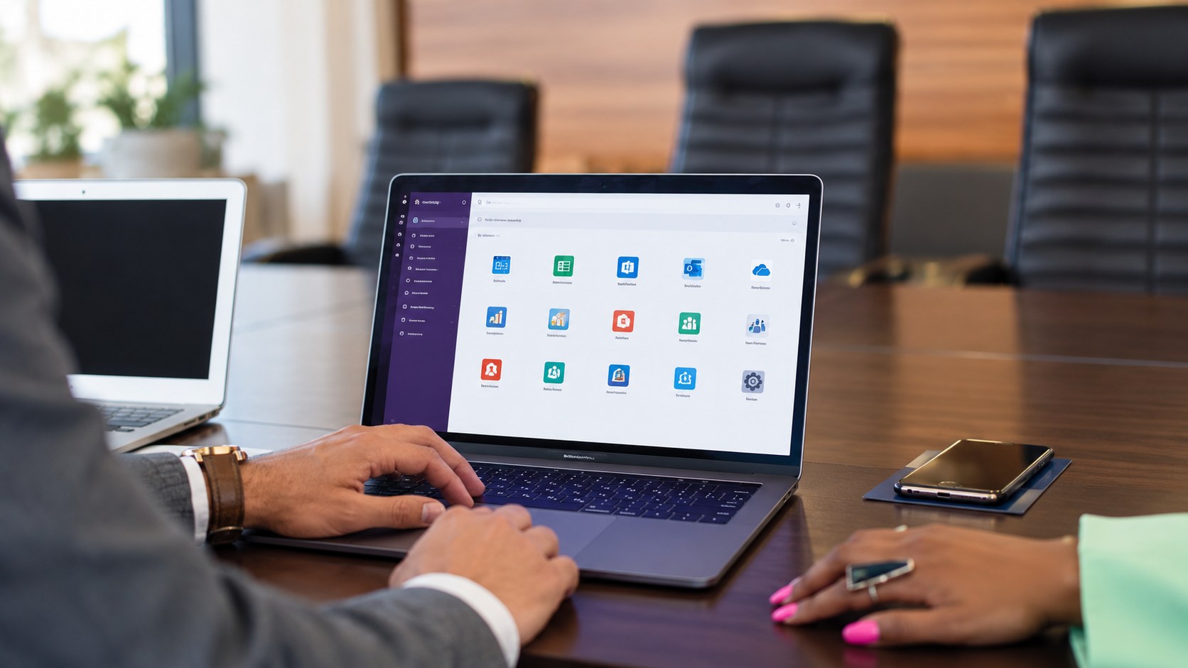 Business team reviewing an enterprise application before production go-live